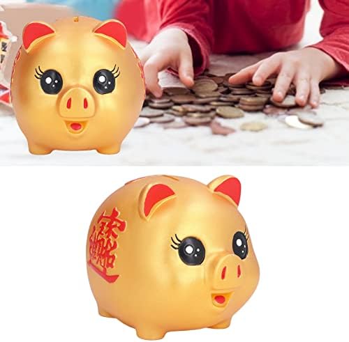 בנק כסף, בנק פיגי, צורת חזיר קריקטורה חמודה אנטי נופלת לילדים מטבעות בנק למתנה לאחסון מטבעות קישוט בית, יום הולדת לחג המולד