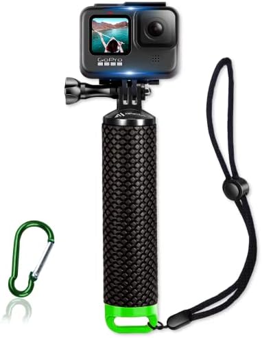 אחיזת יד צפה אטומה למים תואמת לגיבור GoPro 11 10 9 8 7 6 5 4 3+ 2 1 מושב מטפל מצלמת כסף שחור וטיפול באביזרי