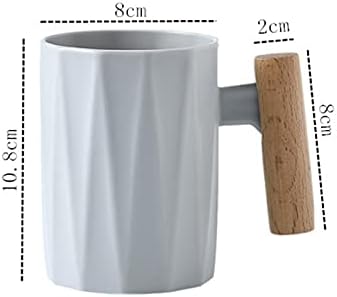 כוס צחצוח ביתי עם ידית עץ, כוס שטיפת פה לשימוש חוזר לפלסטיק, משפחה רב -פונקציונלית של שלוש 400 מל, סט שלוש חלקים