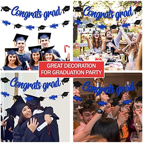 מזל טוב גראד באנר כיתה של 2023 כובע דיפלומה נושאים מסיבת סיום אספקת עבור תיכון מכללת בכיר 2023 קישוטים חגיגיים