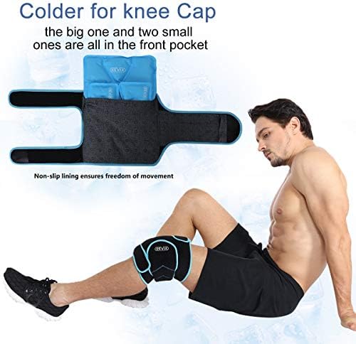 חבילת קרח ברך בברך לפציעות ניילון קרח בברך ג'ל לשימוש חוזר לדלקת פרקים, מניסקוס והקלה על כאבי ברכיים כרוניים