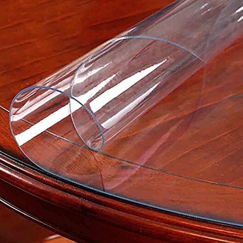 מגן על כיסוי שולחן ברור PVC ויניל שולחן מפת מפת מפת מטבח מכסה מגן שולחן קפה מעגל הניתן לגיבוי גביש.