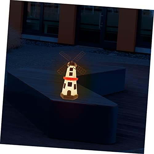 Hanabass סולארי טחנת רוח אור גן אורות גן דקורטיביים אורות חיצוניים עיצוב חיצוני פסלוני בניין מפורסמים