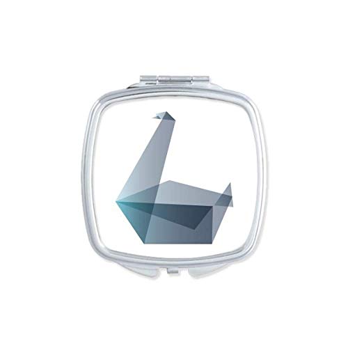 אוריגה אווז צורה גיאומטרית מראה נייד קומפקטי כיס איפור דו צדדי זכוכית