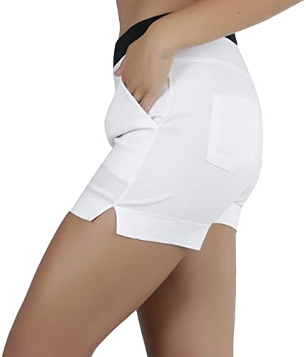 Tobeinstyle Style's Cotton-Blending Active Lear Chic AthleaSure מכנסיים קצרים אופנה