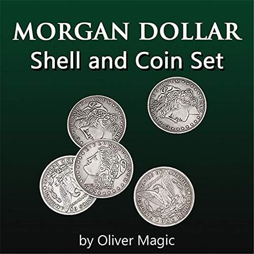 ZQION נהנה ממורגן דולר פגז ומטבע סט מטבעות מטבעות מטבעות מטבעות קסם אבזרי קסם מטבע