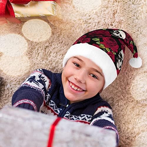 עלה גולגולת קטיפה חג המולד כובע שובב ונחמד סנטה כובעי עם קטיפה ברים ונוחות אוניית חג המולד קישוט