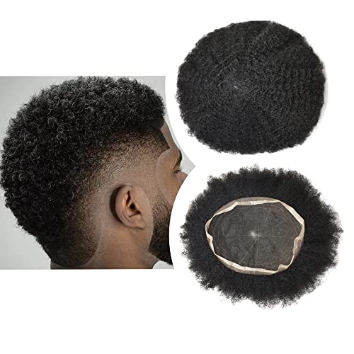 סינגה שיער האפרו פאה עבור שחור גברים ברזילאי רמי שיער טבעי כל שקוף תחרה איש מארג מקריח גברים אפריקאי אמריקאי שיער