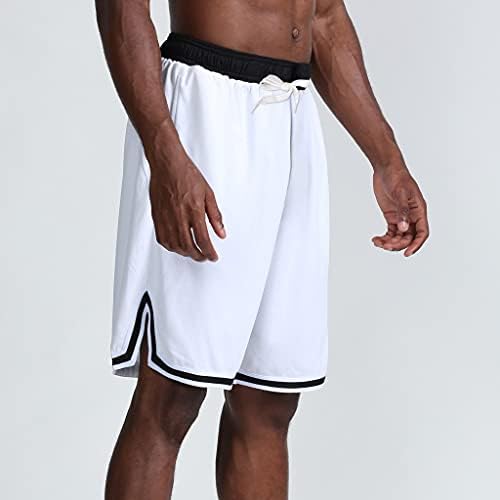 גברים של קל משקל כדורסל מכנסיים רשת לנשימה ספורט מכנסיים שרוך אלסטי מהיר יבש 7 כושר מכנסיים קצרים