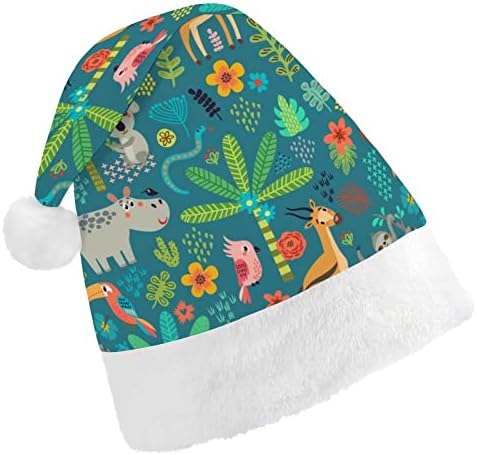ג ' ונגל חיות חג המולד כובעי בתפזורת מבוגרים כובעי חג המולד כובע לחגים חג המולד ספקי צד