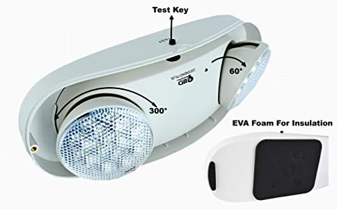אור דורג חיצוני פלט גבוה LED לבן אור חירום עם גיבוי סוללה, מיקום רטוב רשום, קיבולת מינימלית של 90 דקות, 120V-277V