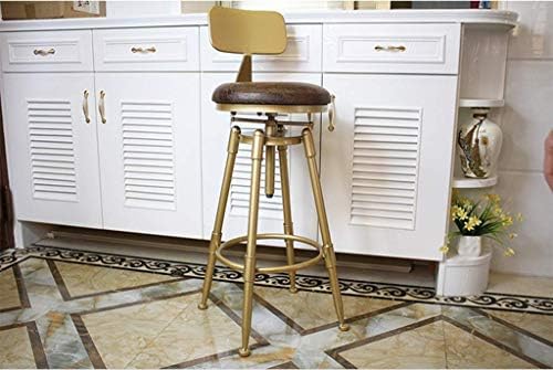 פשטות יצירתית כיסא טרקלין אטמוספירה פשוט, מטבח מושב מרופד מתכת מתכווננת מתכוונת מטבח מושב מרופד עם משענות