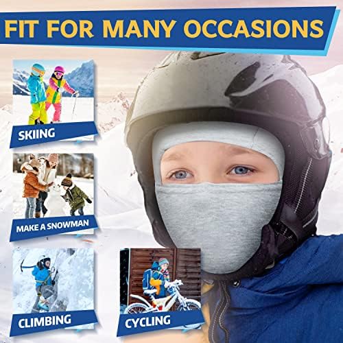 Koolsoly Kids Balaclava מסכת פנים, כובע חורפי פנים חם יותר למסיכת סקי מזג אוויר קר לבנים בנות