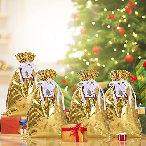 0-4 תיק שרוך מתנת תיק חג המולד אלומיניום רדיד תיק תיק