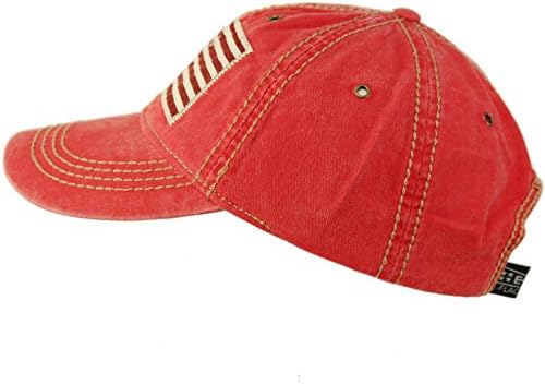יוניסקס שטף כותנה וינטג 'ארהב דגל כובע כובע בייסבול פרופיל נמוך