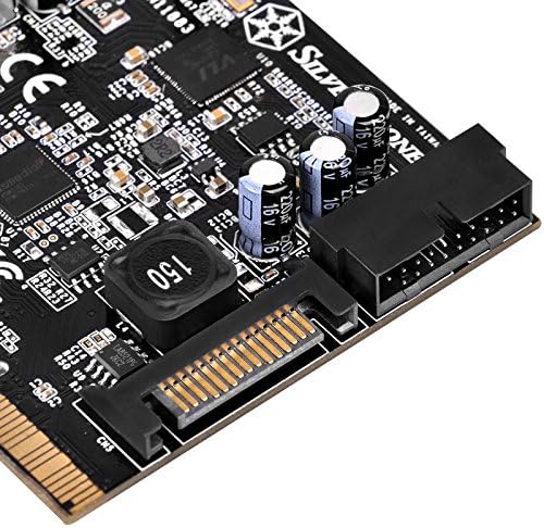 טכנולוגיית Silverstone טכנולוגיית Silverstone USB 3.1 ו- 3.0 PCIE עם סוג C חיצוני C ומחבר סיכה פנימי 19 רכיבי ECU05 אחרים