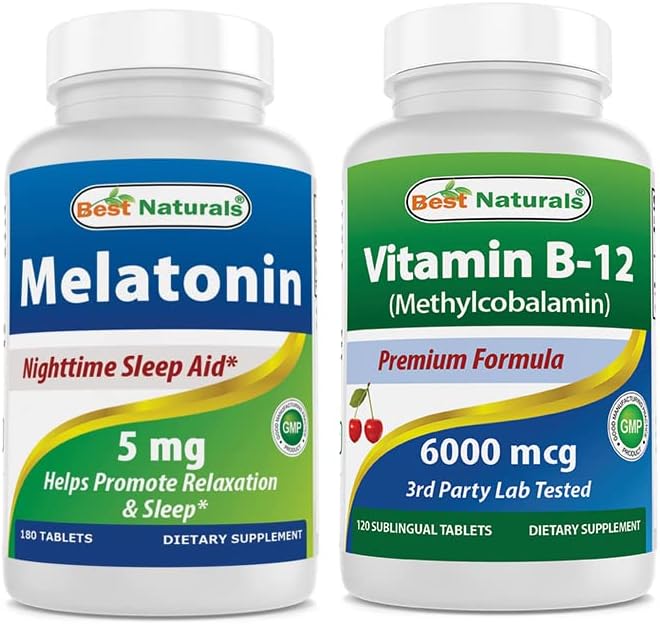 הטבע הטוב ביותר מלטונין 5 מג וויטמין B12 6000 מקג