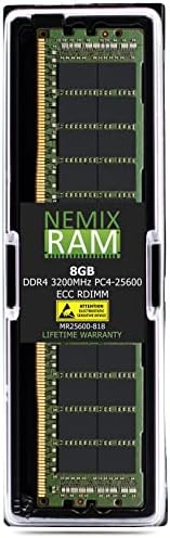 96GB 12x8GB DDR4-3200 PC4-25600 1RX8 RDIMM ECC זיכרון רשום על ידי NEMIX RAM