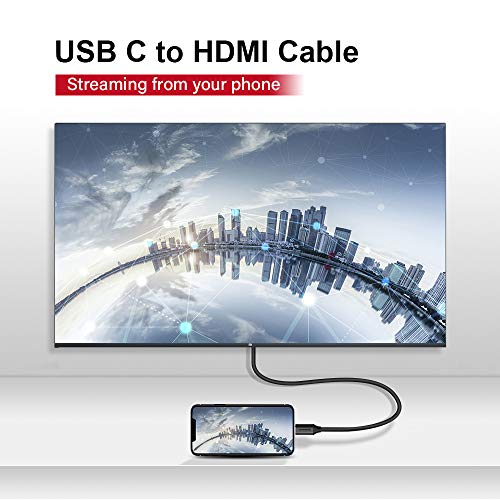 גידל USB C ל- HDMI כבל 4FT 4K@60Hz USB סוג C לכבל HDMI עבור MacBook Pro MacBook Air iPad Pro Pomac Chromebook Pixel