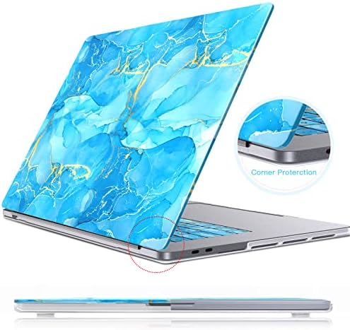 ISBDIWKN עבור MacBook Pro 14 אינץ 'מארז 2021 2022 שוחרר A2442 M1 Pro/MAX עם מזהה מגע, מכסה מעטפת פלסטיק קשיח כבד מגן וכיסוי