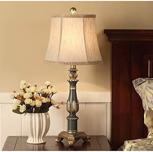 מנורת שולחן FZZDP מנורה לחדר שינה מיטה מיטה יצירתית רומנטית פשוטה אמריקאית רטרו רטרו חום שולחן לימוד LAM