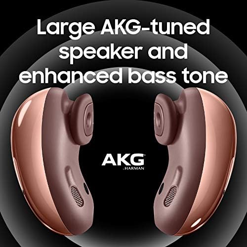ניצני גלקסי של סמסונג חיים אמיתיים של אוזניות Bluetooth אלחוטיות עם ביטול רעש פעיל, מארז טעינה, AKG מכוון 12 ממ רמקול,