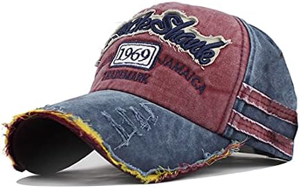 לונגטן בציר בייסבול כובע ג ' ינס כותנה בלוי קצה כובע קש מתכוונן יוניסקס