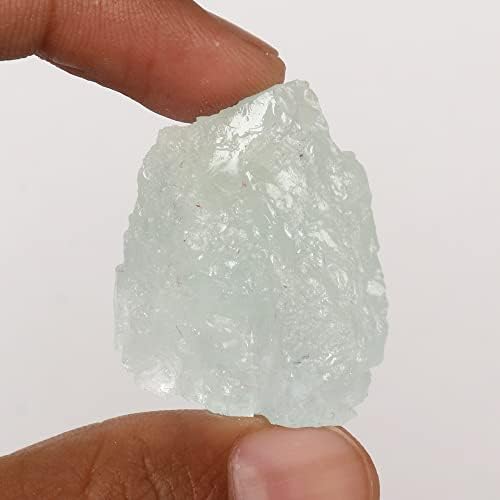 Gemhub 73.8 CT טבעי גדול קריסטל רייקי צ'אקרה אקווה סקיי אקוומרין אבן חן רופפת לריפוי קריסטל, מדיטציה ורייקי