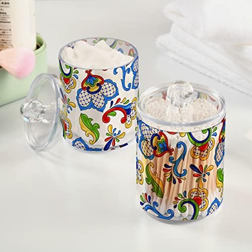 פרח מקסיקני בסגנון אתני סגנון כותנה מחזיק חדר אמבטיה מיכלי אמבטיה צנצנות עם מכסים מכניסים כרית כותנה כרית כרית עגול