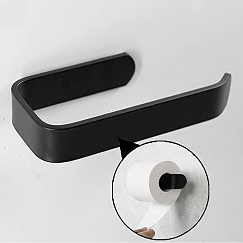 חומרת אמבטיה של YFQHDD סט אלומיניום קיר שחור תלויה אמבטיה חדר אמבטיה U- מגבת מגבת רחצה
