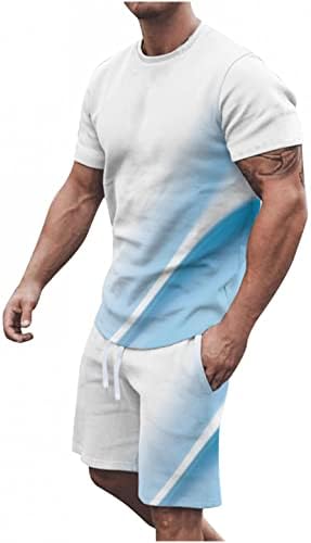 תלבושת פשתן של 2 חלקים, תלבושת פשתן, אימונית של שני חלקים לגברים, חולצה קצרה של שרוול קצר, חולצה בהוואי וחליפת מכנסיים