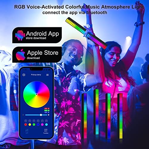 פולסנל 32 סיביות אורות איסוף קול צבעוניים עם בקרת אפליקציות, למשחקים, מכונית, מסיבה ועוד.