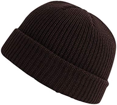 נשים חורף סרוג כפת כובע יוניסקס אופנה חם חורף מזדמן סרוג כובע מוצק צבע כובע נהג משאית קשה פרו קטנוע כובע