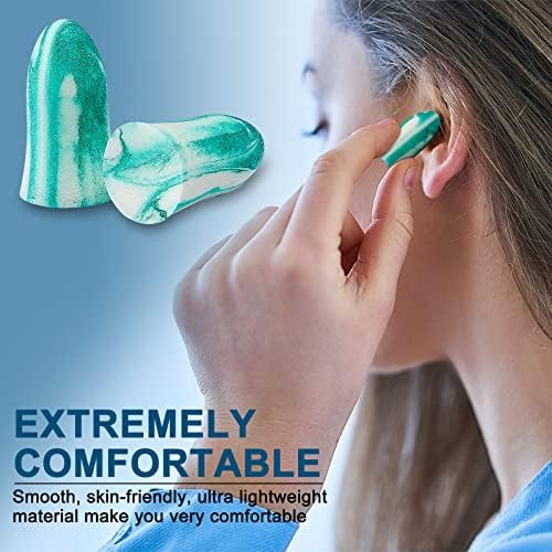 תקעי אוזן קצף רך במיוחד לביטול רעשי שינה 10 יח 'NRR 33dB הפחתת רעש לא ניתן לשימוש חוזר לשטוף עם אטמי אוזניים
