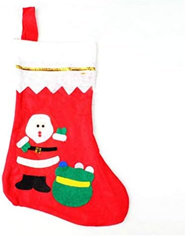 Pretyzoom 2 pcs גרבי חג המולד חג חג המולד אח תלייה גרביים שלג איש סנטה קלטת בית