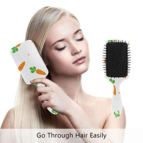 מברשת שיער של כרית אוויר של VIPSK, גזר צבעוני פלסטיק, עיסוי טוב מתאים ומברשת שיער מתנתקת אנטי סטטית לשיער יבש ורטוב, עבה, מתולתל