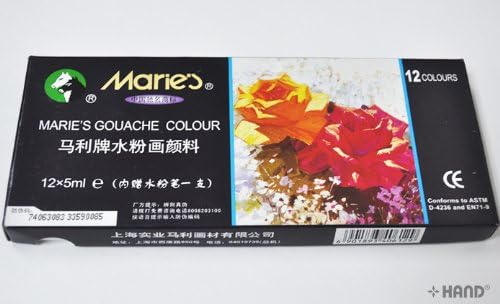צבעי הגואש של מארי צבעי אמנים של אמן סט של + מברשת צבע בחינם!