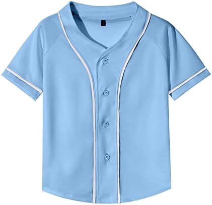 Jeecoin Baseball'sball Jersey כפתור מדים מדים חולצות טירטס היפ הופ היפסטר סופטבול רגיל חולצות פעילות לבנות בנות