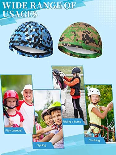 12 יחידות קירור גולגולת כובע לילדים נוער הסוואה זיעה הפתילה כובע קיץ כובע זיעה אניה קל משקל רכיבה על אופניים ריצה ראש כובע