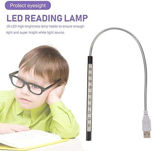 מנורת שולחן LED סולסטר 10 PCS מנורה מגע בעין מקלדת אור צוואר צווארון תאורת USB לילה השתמשו בבקרת בית שחור נוריות חדר