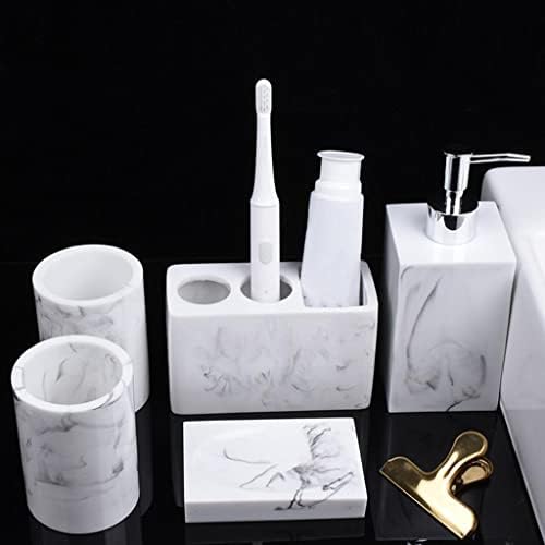 אביזרי דלפק אמבטיה של Petsola הגדרו 5 חתיכות מתקן מחזיק שיניים, בנייה עמידה