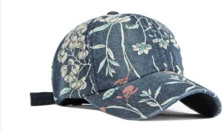 יוניסקס פרחוני הדפסת בייסבול כובע מתכוונן שטף ג ' ינס ספורט נהג משאית אבא מגן כובע