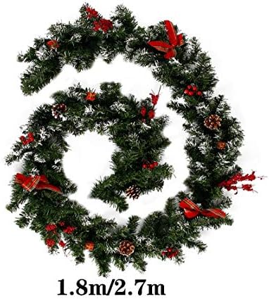 GFDFD לחג המולד קישוט זר זר זר עץ אורן מזויף עיצוב חג המולד PVC עיצוב מסיבת RATTAN DIY בית מלאכותי עיצוב חג מולד