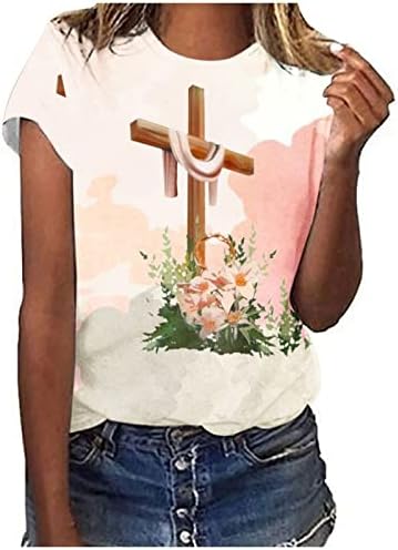 Camisetas verano para mujer blusas con estampado cuello redondo y manga corta camisetas holgadas a la moda mujer 2023