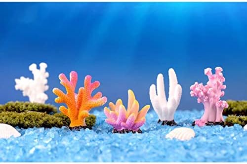 מיניאטורי פיות גן אביזרי-סט 27 יחידות חמוד מיקרו נוף מלאכותי אלמוגים כוכב ים שרף מלאכות לאקווריום קישוטי אקווריום אביזרי