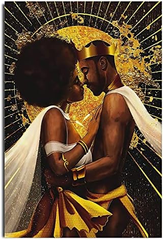 Studio4Walls-Gold-Gold קיר אפרו-אמריקני אמנות אמנות שחורה ציורי עיצוב קיר איש שחור אפריקני אמנות קיר עיצוב קיר אפריקני