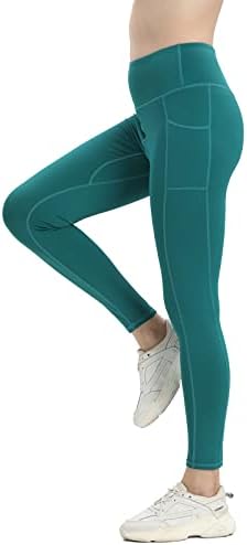 קוננדה נשים גבוהה מותן יוגה חותלות עם 2 כיסים 7/8 אורך דרך למתוח אימון אתלטי ריצה יוגה מכנסיים