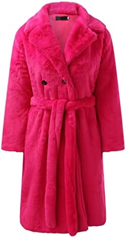 מעיל נשים חורף ז'קט נפוח חם מעילי מעילי נשים שרוול שרוול מזדמן ארוך פו -פו קטיפה מעיל