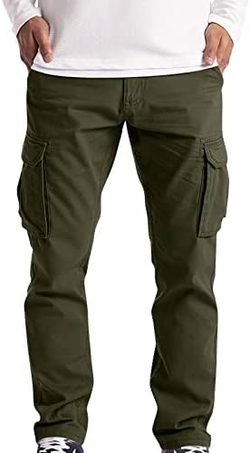 מכנסי מטען רחבים של Xiaxogool, פלוס מכנסי מטען בגודל לגברים מכנסיים אתלטים מזדמנים מכנסיים רופפים בכושר חיצוני מכנסיים נינוחים