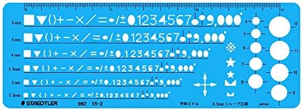 תבנית סטאדלר מספר סרגל 0.5 ממ לעפרונות מכניים 982 15-2
